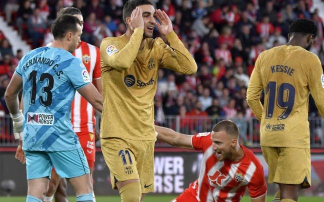 Ferrán Torres se lamenta.