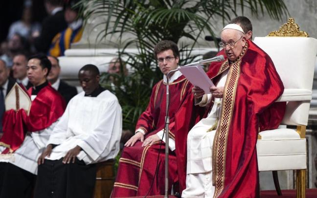 El Papa Francisco, durante la misa de Pentecostés