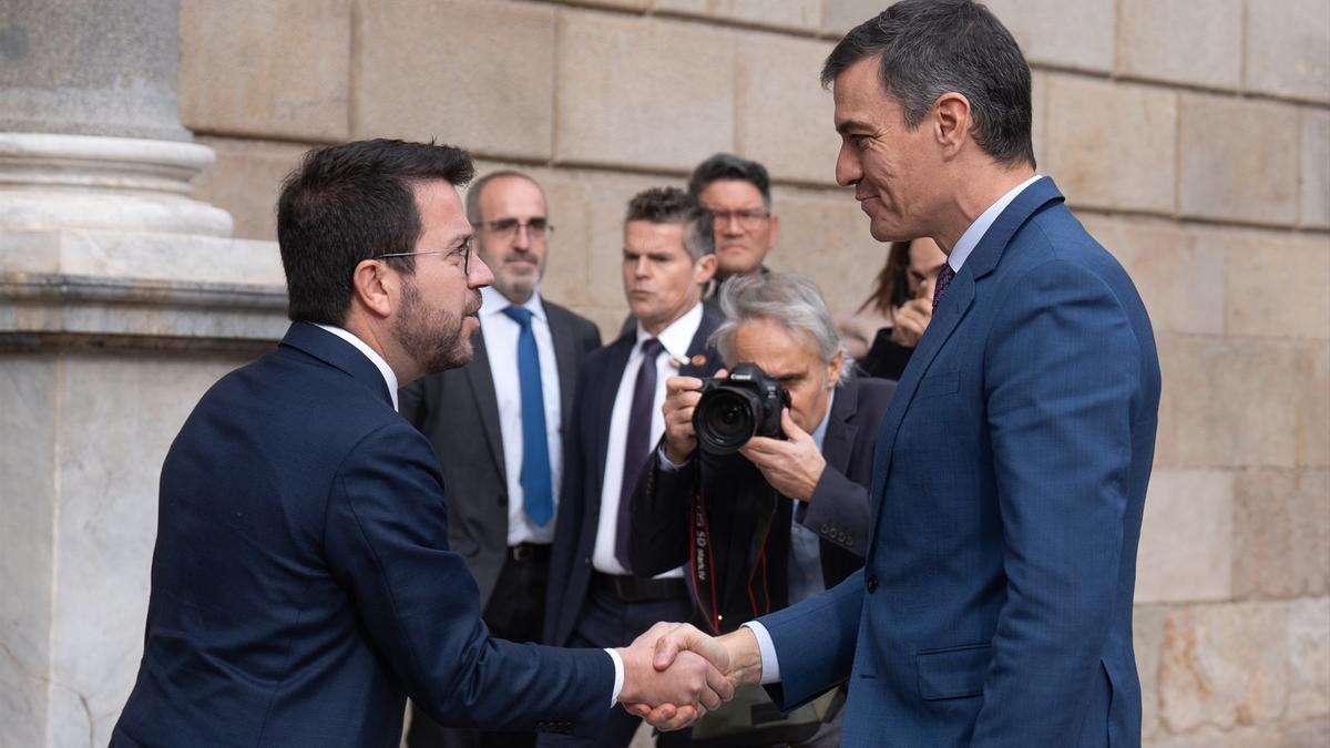 Sánchez y Aragonès, en una imagen de archivo.