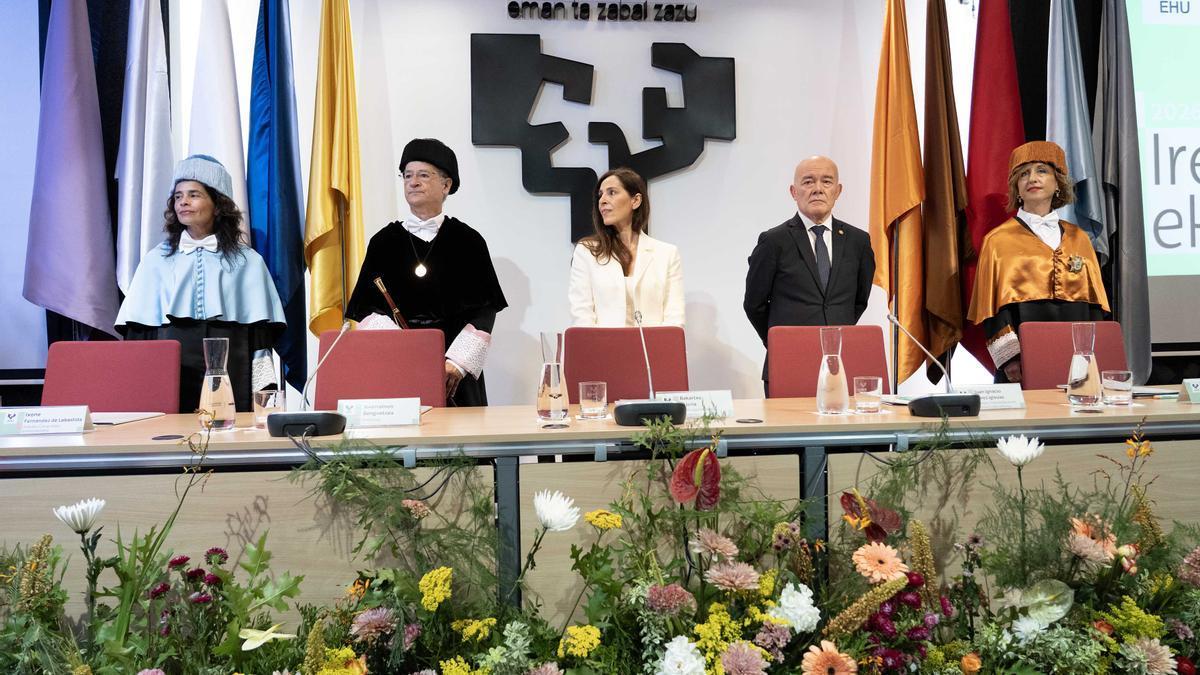 Inauguración del curso académico 2026-2027 de Euskal Herriko Unibertsitatea (EHU).