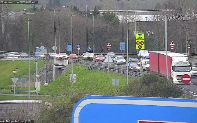 Retenciones en la N-I en Andoain