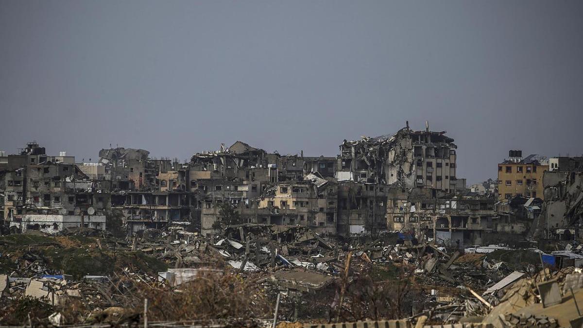 Destrucción en el barrio de Zaytun de Gaza.