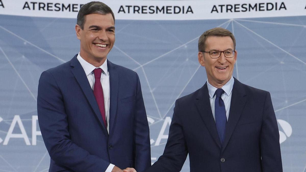 Debate entre Pedro Sánchez y Alberto Núñez Feijóo.