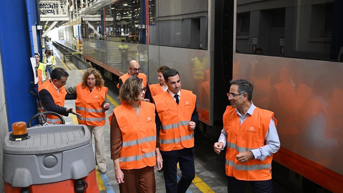 Pradales, en los talleres de Metro Bilbao en la localidad de Sopela.