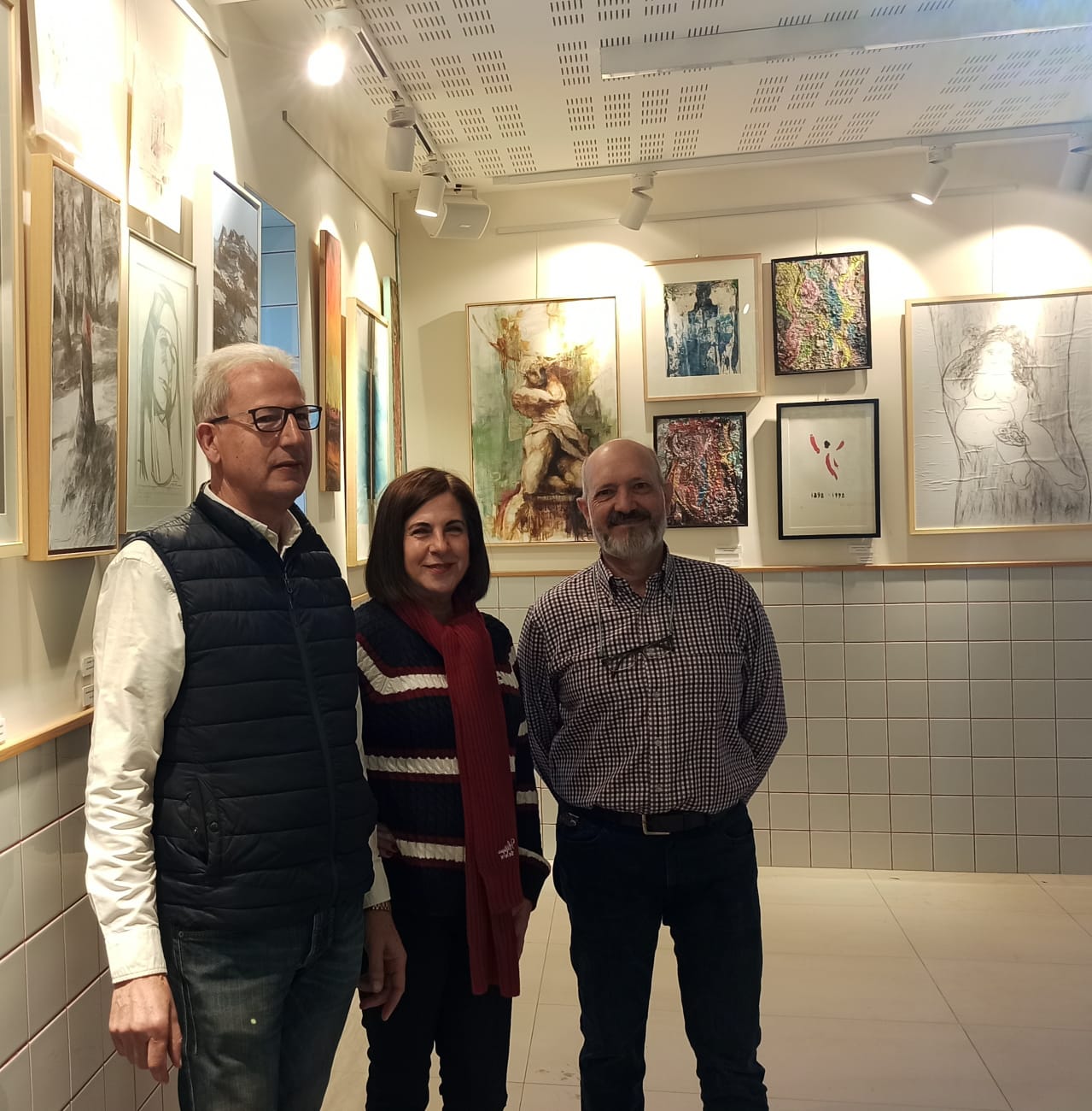 De izquierda a derecha Ángel San Mamed, Sonia García y José María Pinto