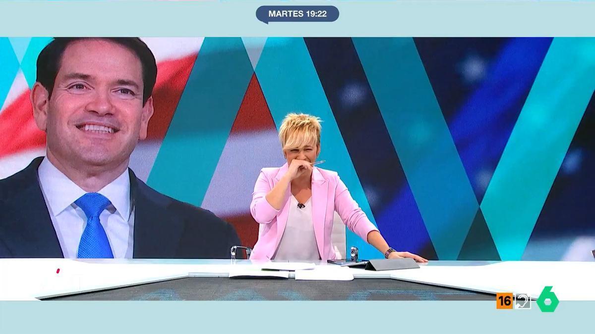 Cristina Pardo, en pleno ataque de risa.