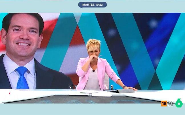 Cristina Pardo, en pleno ataque de risa.