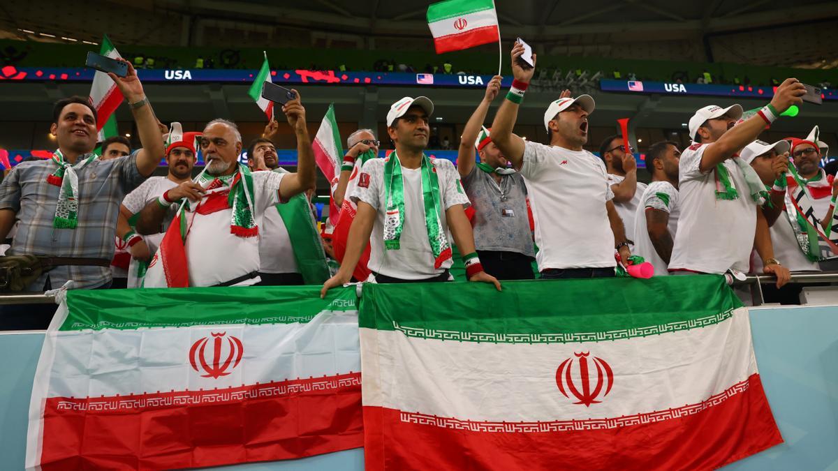 Aficionados iraníes, durante la pasada Copa del Mundo disputada en Catar.