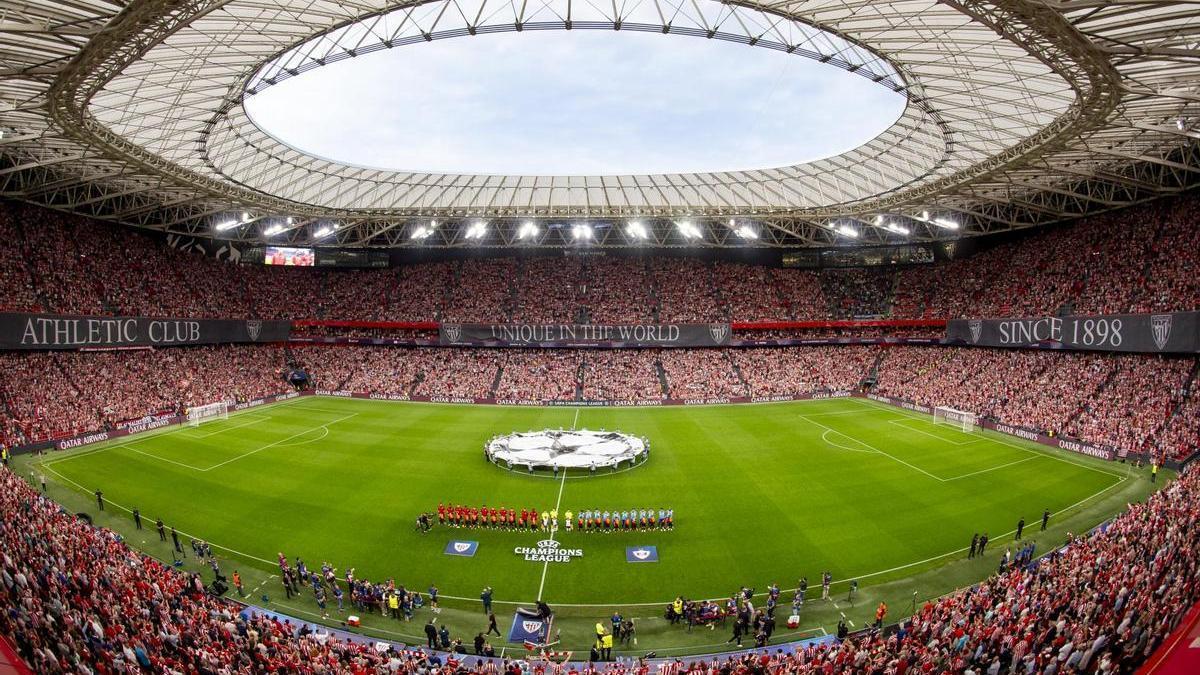 San Mamés en el encuentro frente al Qarabag