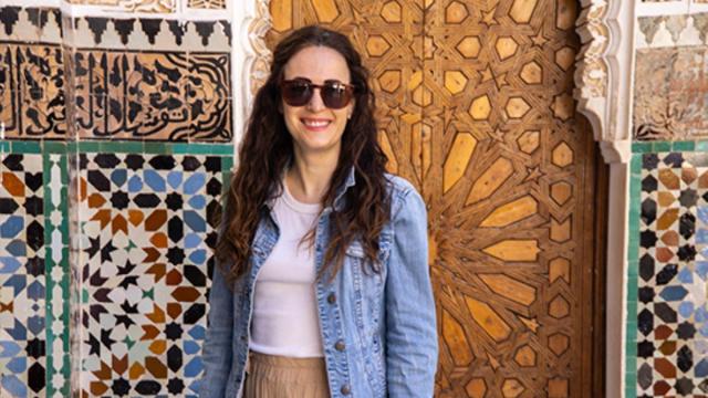 Mariela Sánchez en su visita a Marruecos.