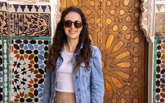 Mariela Sánchez en su visita a Marruecos.