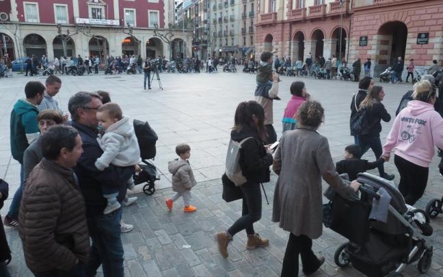 Protesta por la falta de plazas en las guardías de Eibar el pasado mes de marzo.