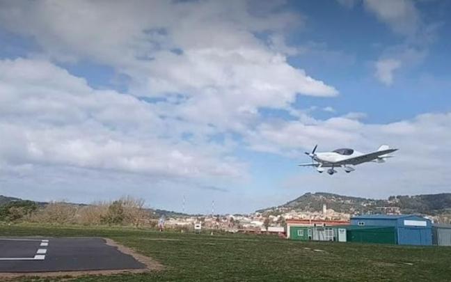 Aterrizaje en el aeródromo de Moià