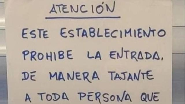 El comienzo del cartel.