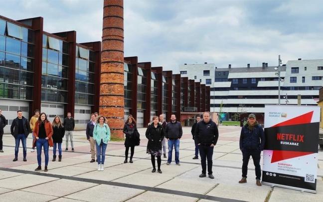 Integrantes del colectivo Netflix Euskaraz en una foto de archivo.