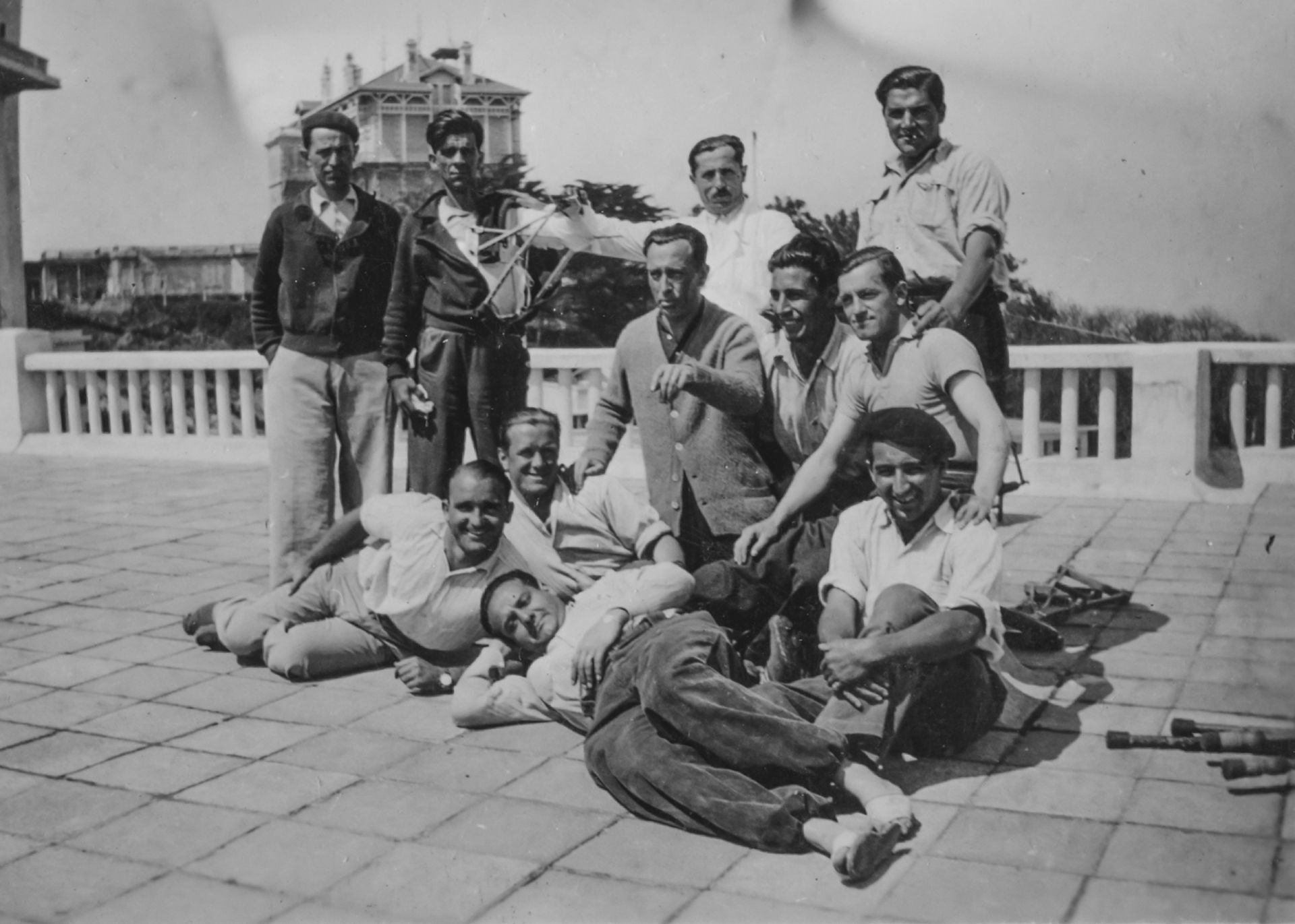 Grupo de pacientes del hospital de La Roseraie