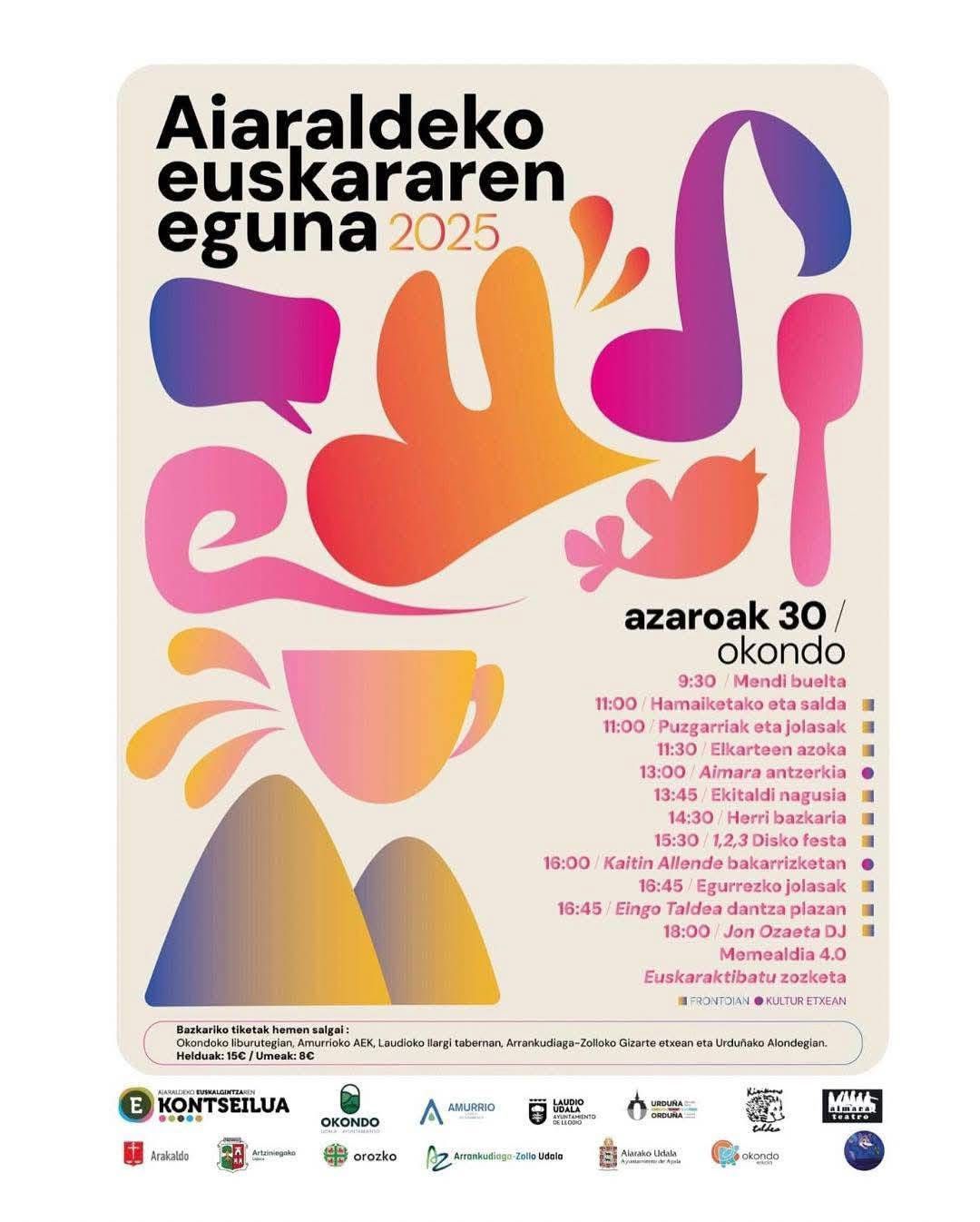 Cartel del Dia comarcal del Euskara de Aiaraldea