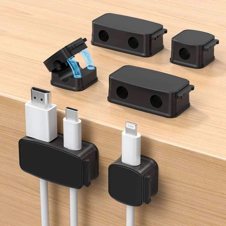Organizadores de cables con imán.