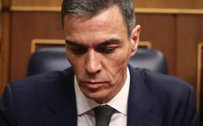 El presidente del Gobierno, Pedro Sánchez, en la sesión de control al Gobierno, en el Congreso de los Diputados,