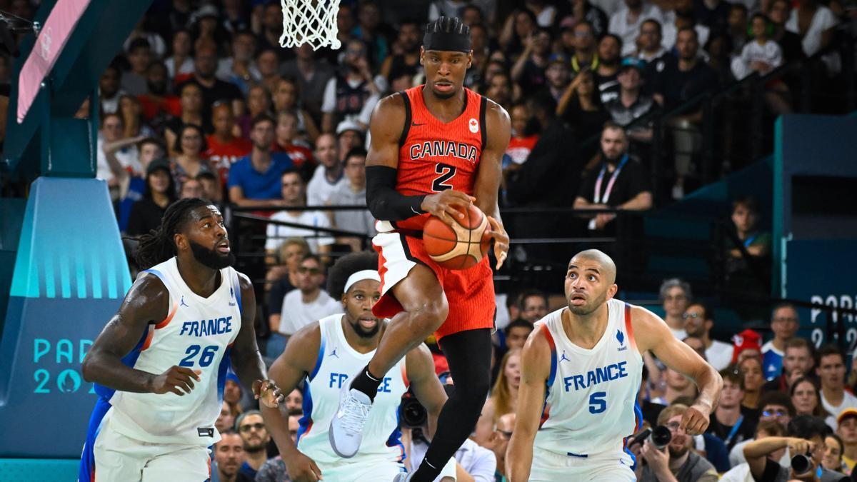 El jugador canadiense Shai Gilgeous-Alexander, durante los Juegos Olímpicos de París 2024.