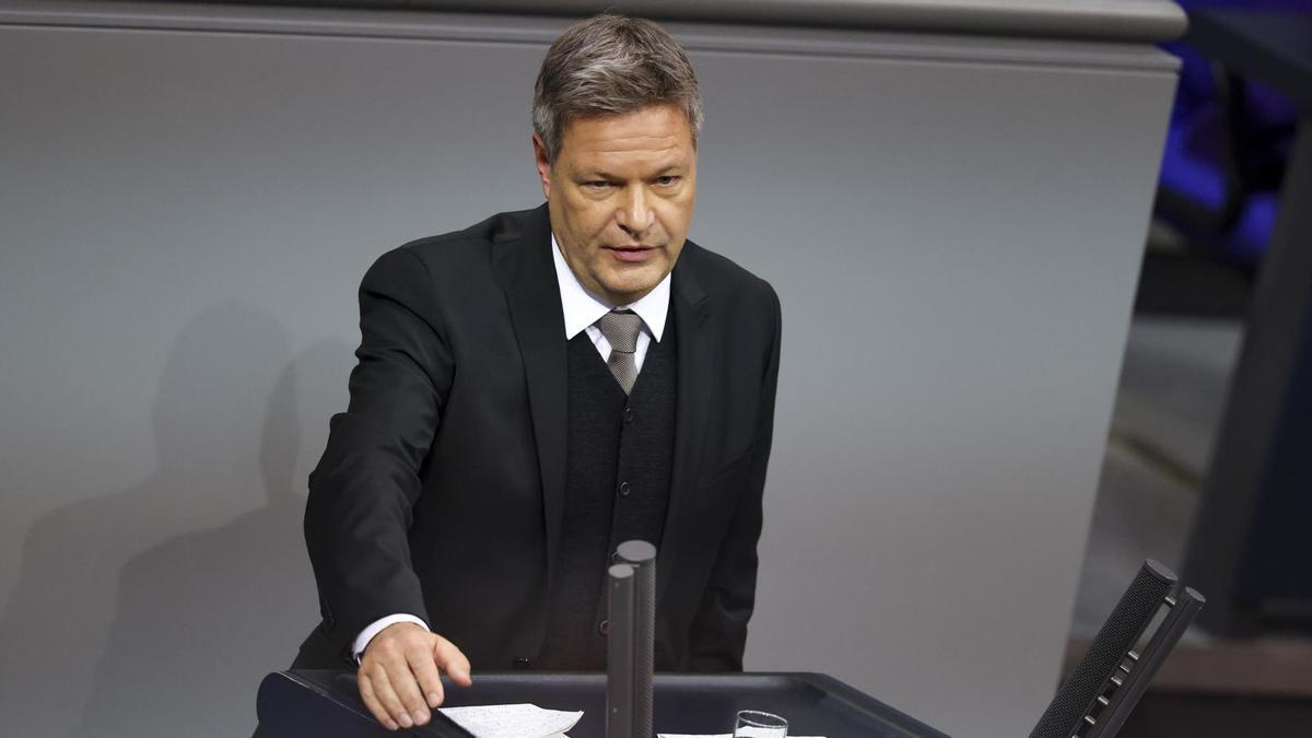 El candidato de Los Verdes a la Cancillería alemana, el ministro de Economía y vicecanciller Robert Habeck.