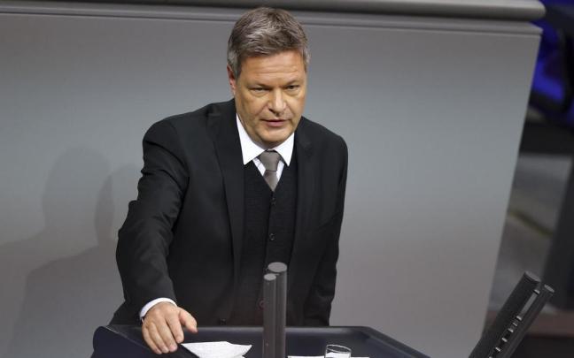 El candidato de Los Verdes a la Cancillería alemana, el ministro de Economía y vicecanciller Robert Habeck.