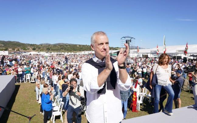 Iñigo Urkullu, este mediodía en Foronda.