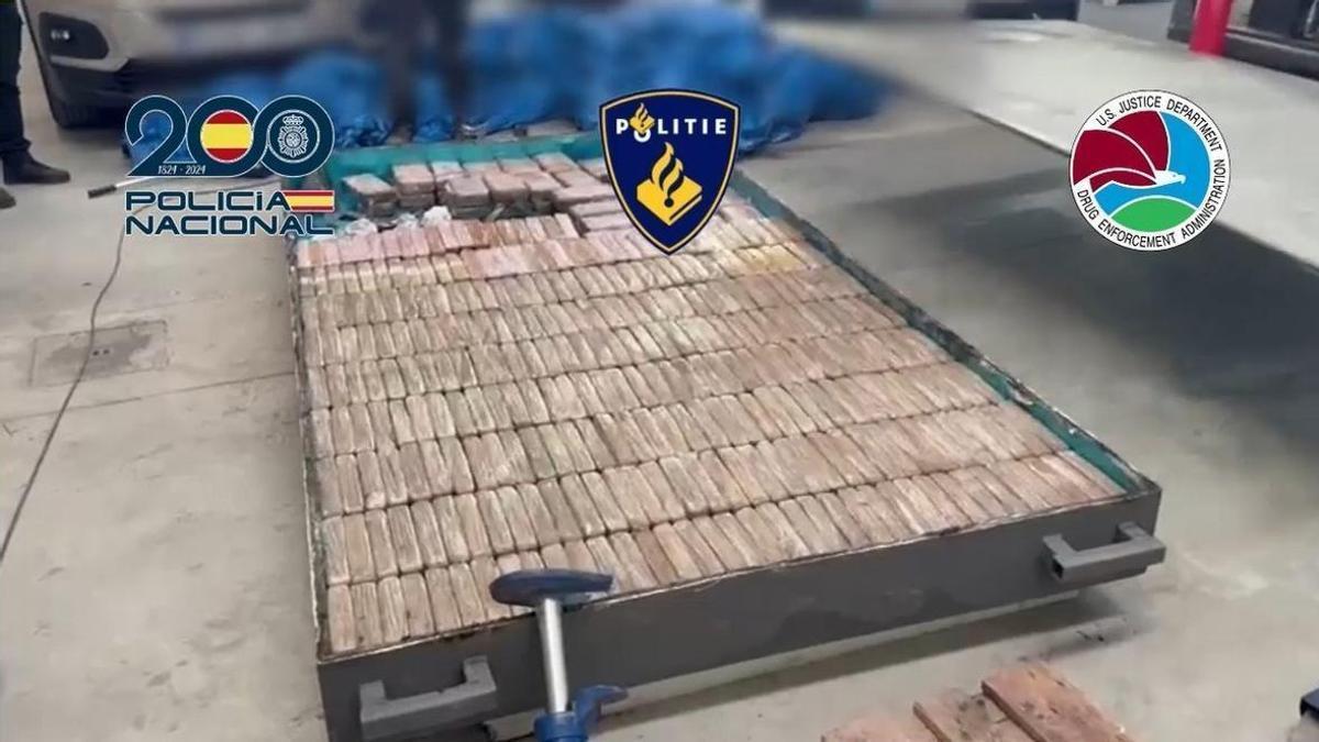 Cargamento incautado durante el operativo policial P.N