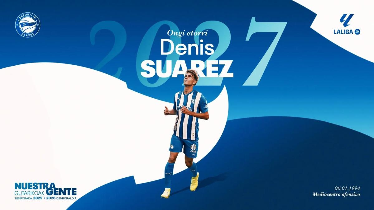 Denis Suárez, el último recién llegado, por ahora, a Mendizorroza. / DEPORTIVO ALAVÉS