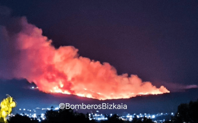 Incendio declarado en Derio. BOMBEROS DE BIZKAIA 
