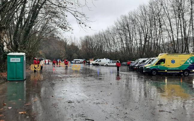 Desalojo del edificio ocupado en Martutene. ONDA VASCA