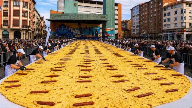 Recreación del talo más largo del mundo en Barakaldo | ABK