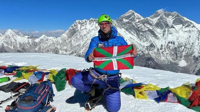 Lur Uribarren en el Ama Dablam (6.812 m), en 2023.