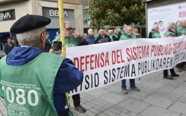 Manifestación del Movimiento de Pensionistas en Pamplona.