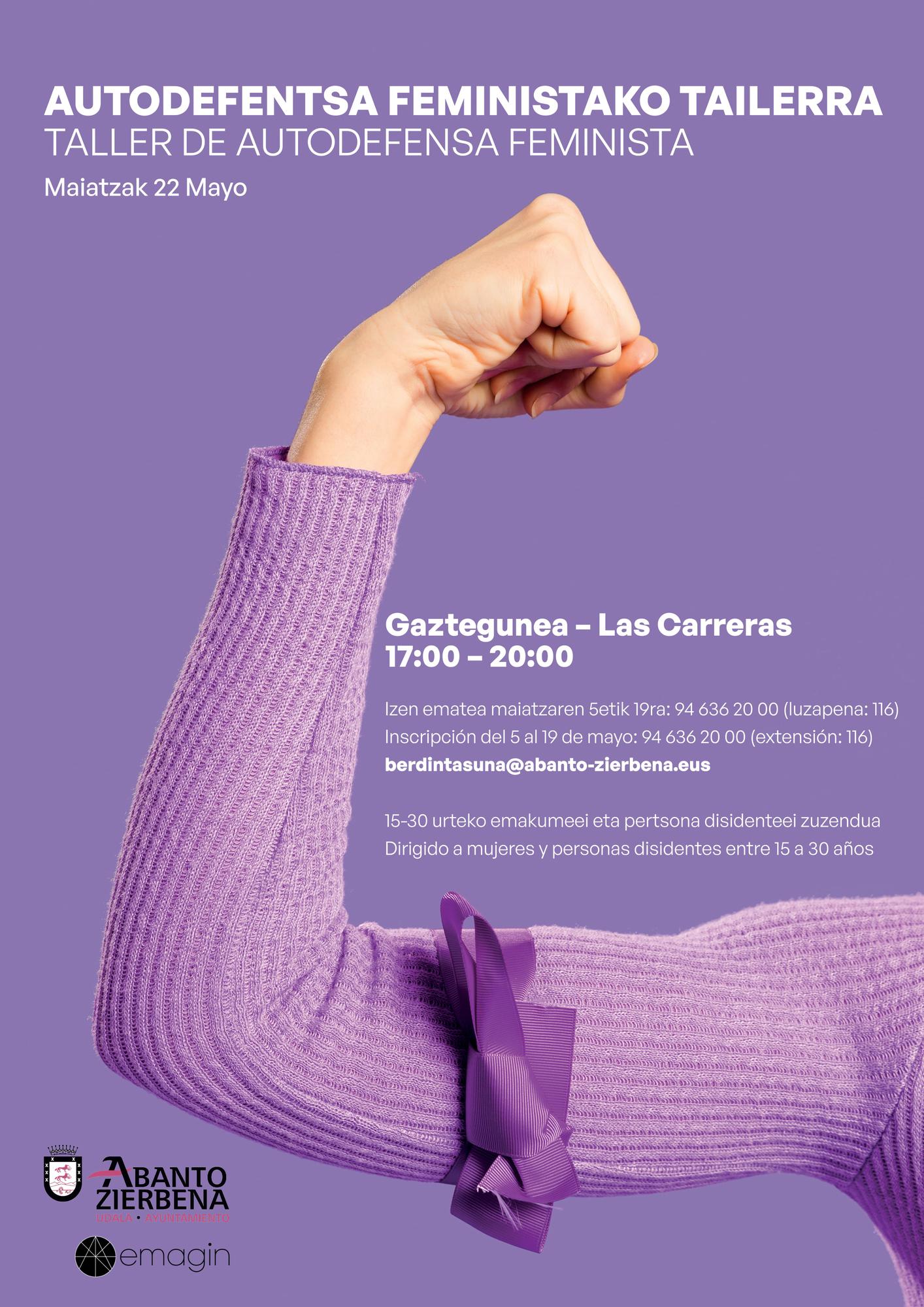 Cartel anuniciador del curso de autodefensa del 22 de mayo