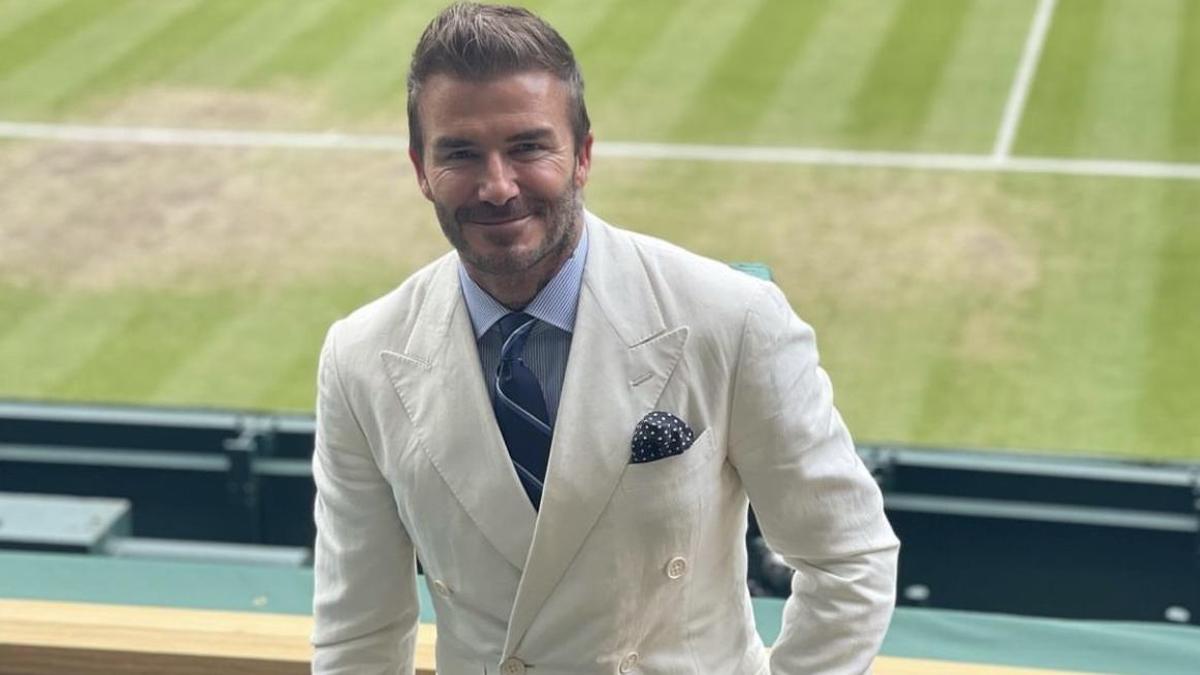 David Beckham en Wimbledon.