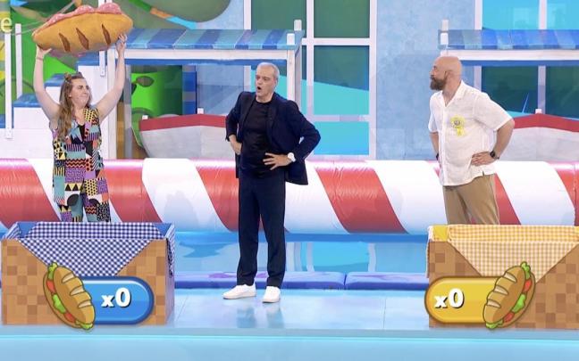 Ramón García y los padrinos de Yepes y Brión durante una de las pruebas Ramón García y los padrinos de Yepes y Brión durante una de las pruebas