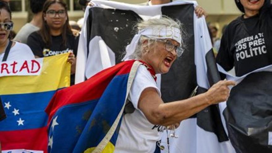 Manifestación por la liberación de presos políticos en Venezuela