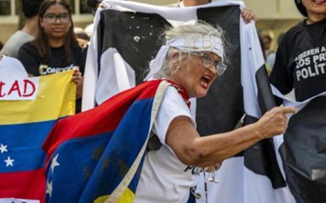 Manifestación por la liberación de presos políticos en Venezuela