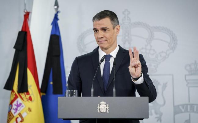 El presidente del Gobierno español, Pedro Sánchez, durante la presentación del plan para aumentar el gasto en Defensa / E.P. El presidente del Gobierno español, Pedro Sánchez, durante la presentación del plan para aumentar el gasto en Defensa