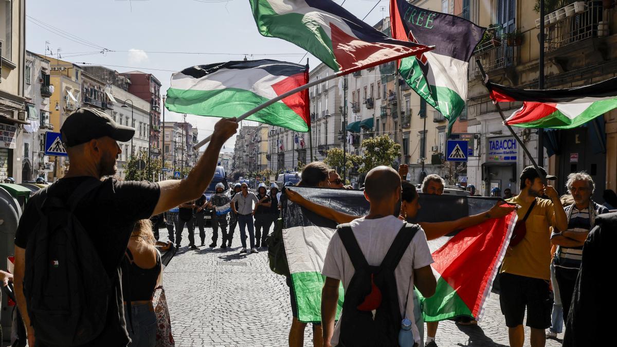 Manifestantes propalestina en una imagen de archivo