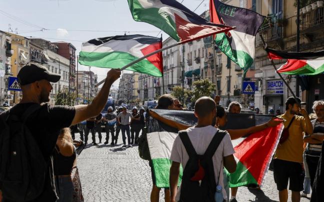 Manifestantes propalestina en una imagen de archivo