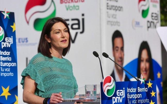 La cabeza de lista de EAJ-PNV y de CEUS a las elecciones europeas, Oihane Agirregoitia. / EAJ-PNV La cabeza de lista de EAJ-PNV y de CEUS a las elecciones europeas, Oihane Agirregoitia.