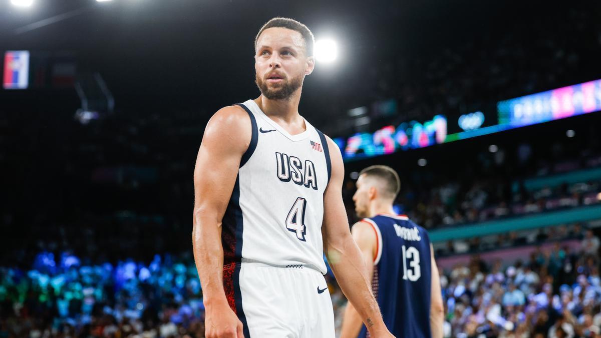 Stephen Curry durante los Juegos Olímpicos de París 2024.