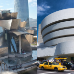 De izquierda a derecha: el Museo Guggenheim de Bilbao y el Museo Guggenheim de Nueva York.