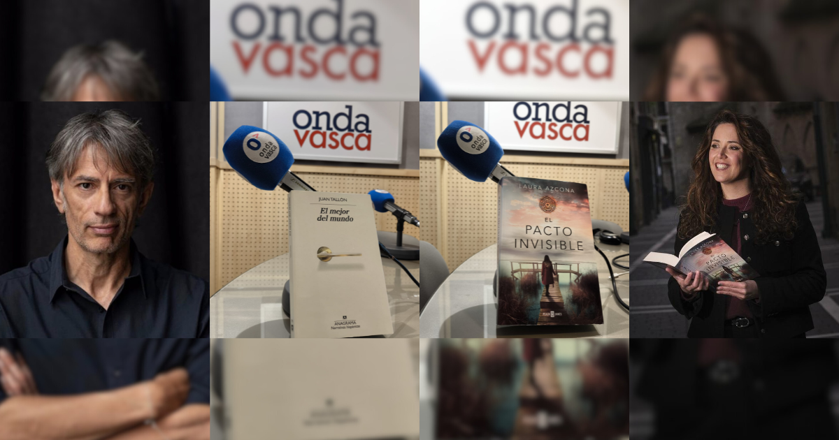 Los escritores Juan Tallón y Laura Azcona.