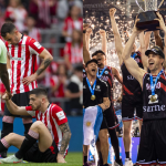De izquierda a derecha: Athletic Club y Bilbao Basket. ATHLETIC CLUB y FIBA