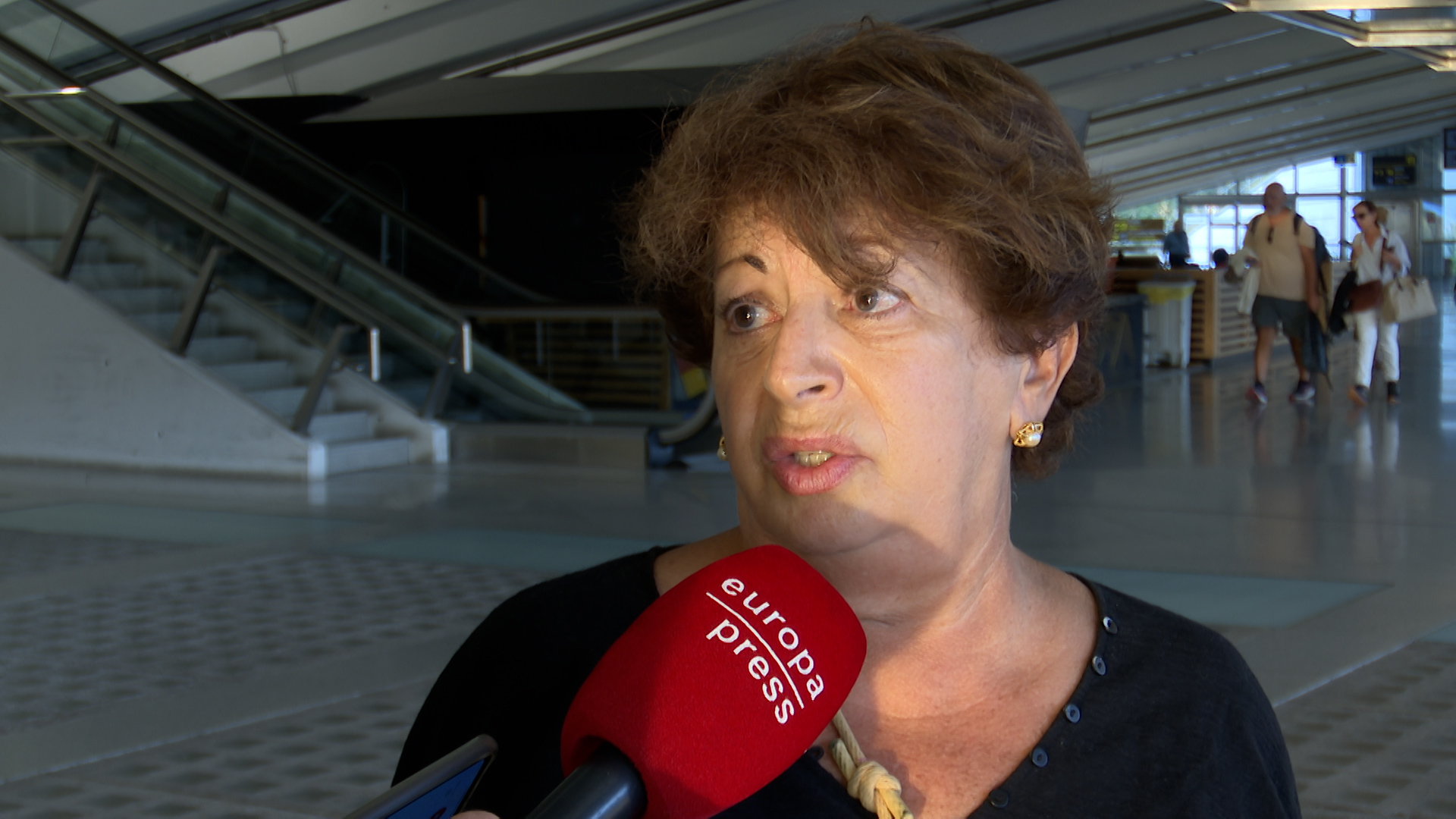 Dolores Bermejo, turista recién llegada a Bilbao desde Israel. FOTO EUROPA PRESS