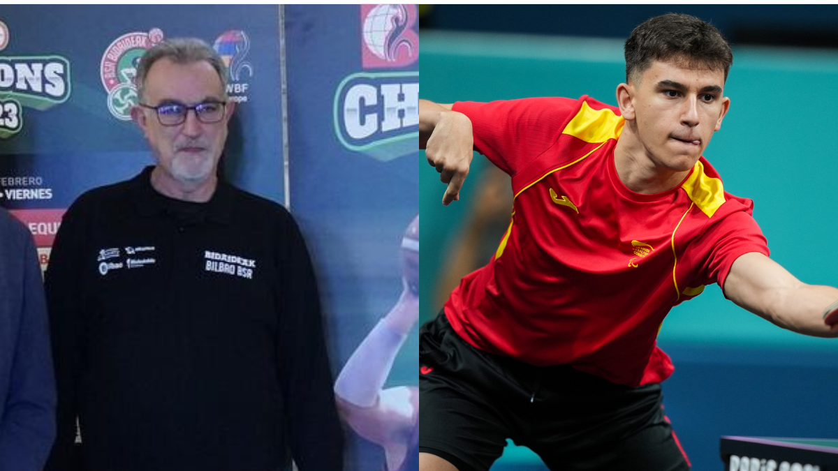 Txema Alonso, Presidente Bidaideak Bilbao BSR y Ander Cepas, medallista paralímpico