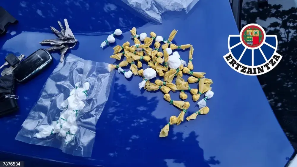 Droga incautada en Mungia. Ertzaintza.